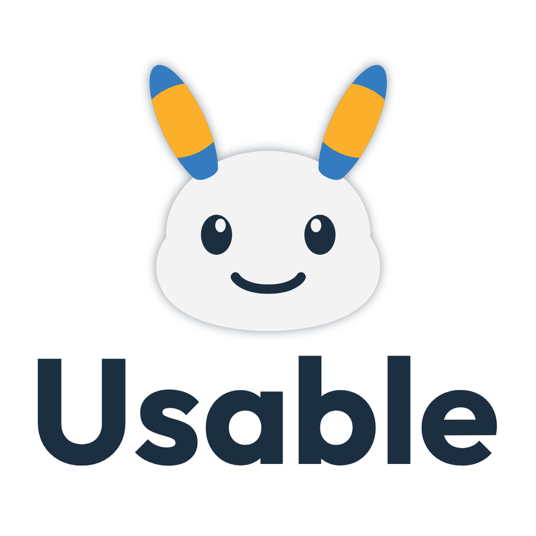 Usable Logo — Bottom Text, Light