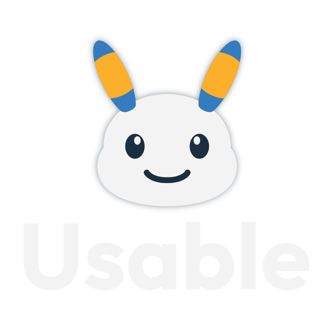 Usable Logo — Bottom Text, Dark