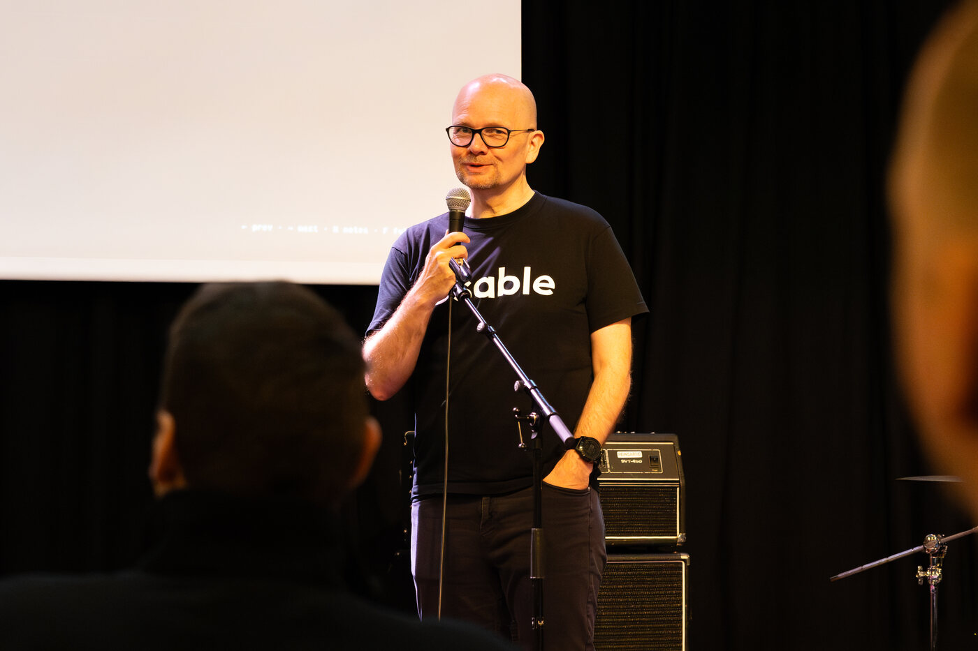Ólavur Ellefsen welcoming attendees at Usable Fragments 2026
